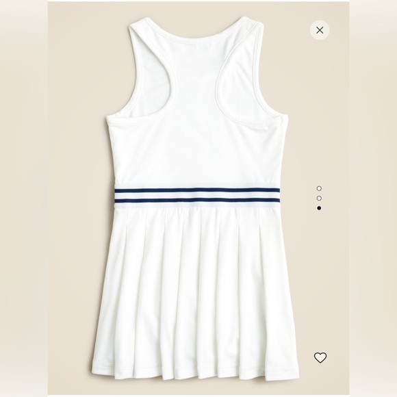 New with tags Crewcuts White Girls' pleated dress in performance jersey - Picture 3 of 6